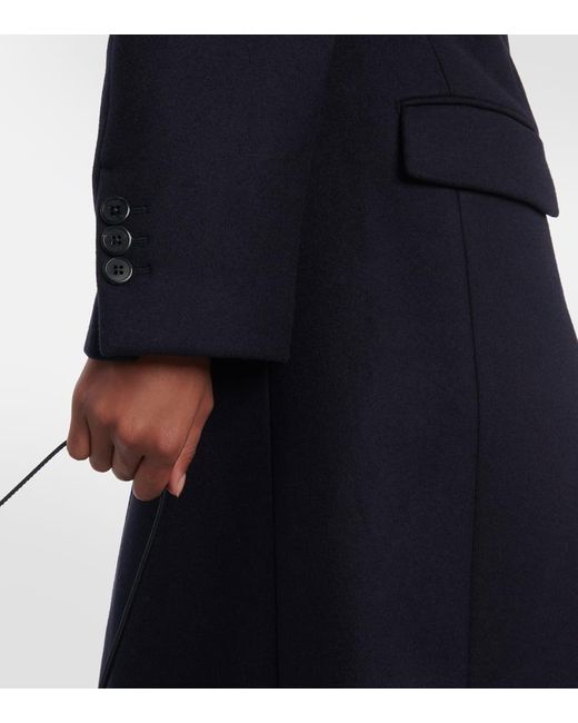 Prada Blue Mantel Aus Wolle Und Kaschmir