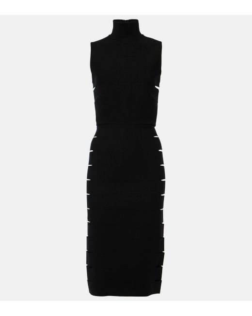 Alaïa Black Cutout Midi Dress