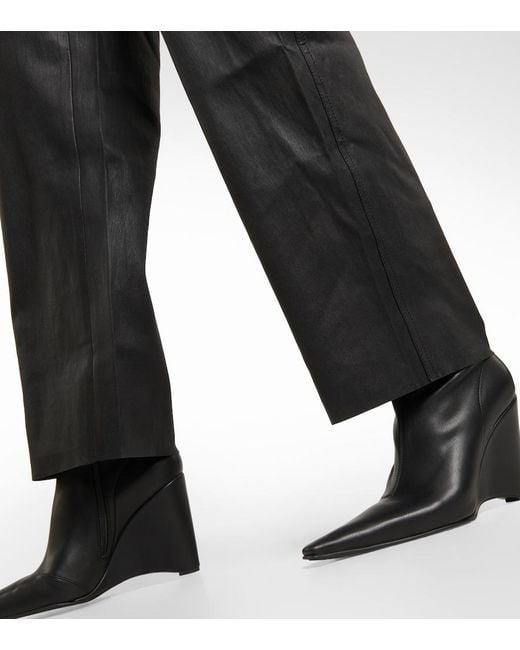 Stouls Black Axel Leather Cargo Pants