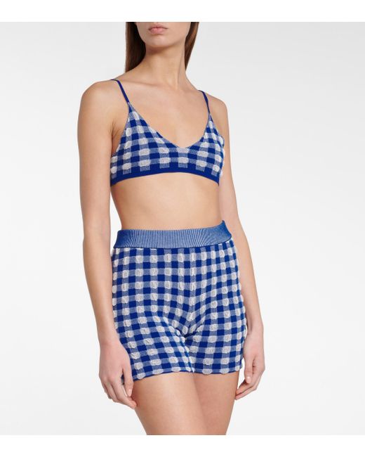 Jacquemus Le Short Arancia Gingham Knit 