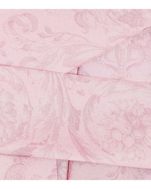 Panuelo Barocco de seda Versace de color Pink