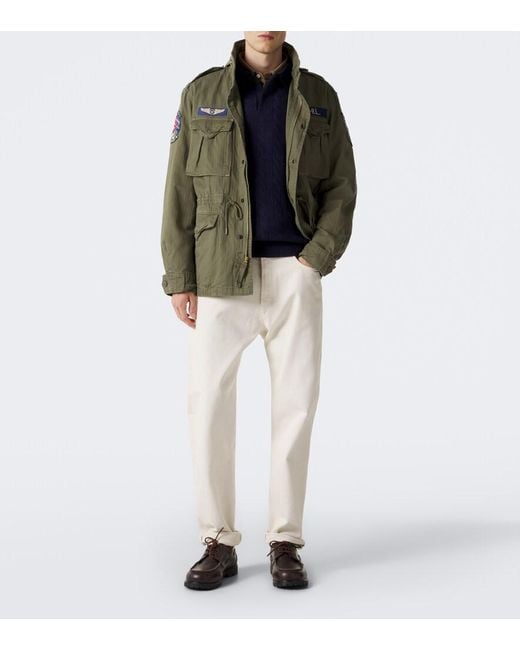 Polo Ralph Lauren Blue Cable-Knit Wool And Cashmere Polo Sweater for men