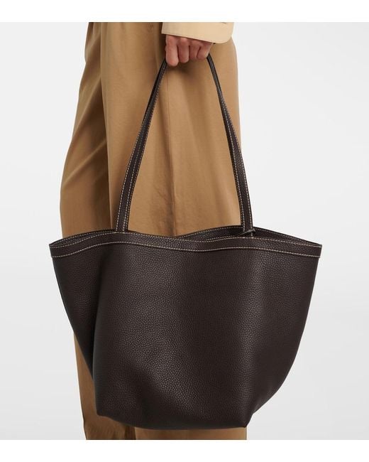 The Row Black Tote Bag Park Large Aus Leder