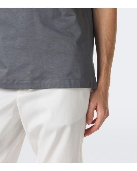 Polo De Jersey De Algodon Kiton de hombre de color Gray