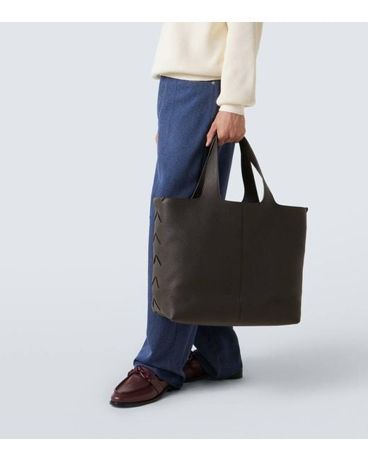 Bottega Veneta Tote Bag Diago Large Aus Leder in Black für Herren