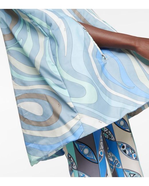 Emilio Pucci Blue X Fusalp Marmo Poncho