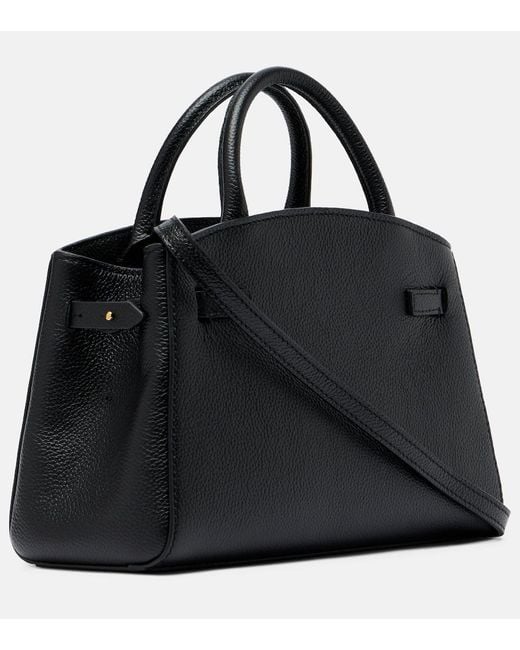DeMellier London Black Hudson Small Leather Top-Handle Bag