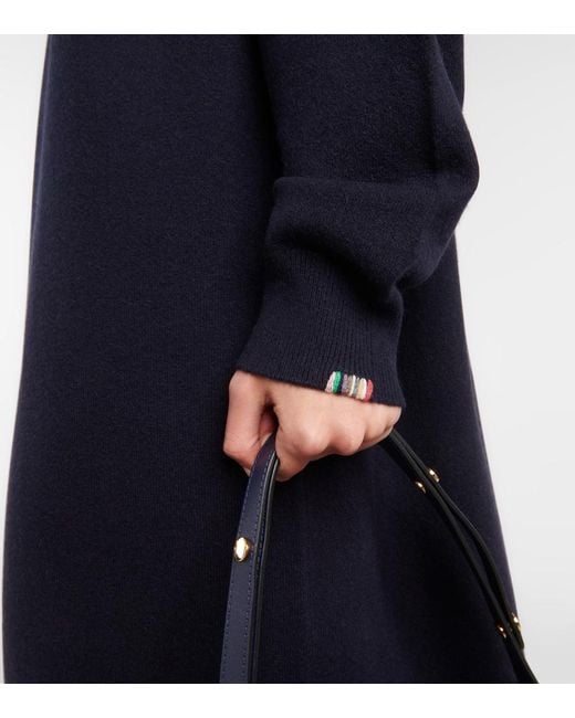 Extreme Cashmere Blue N°106 Weird Cashmere-blend Sweater Dress