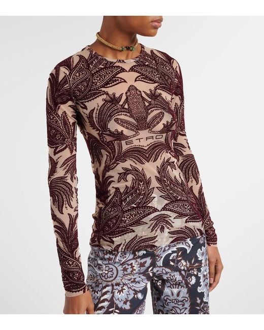 Etro Red Paisley Top