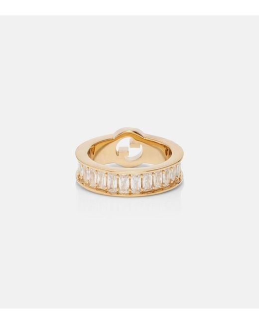 Gucci White Blondie Embellished Ring