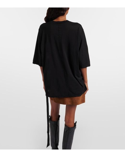Rick Owens Black Walrus Oversized Cotton Jersey T-Shirt