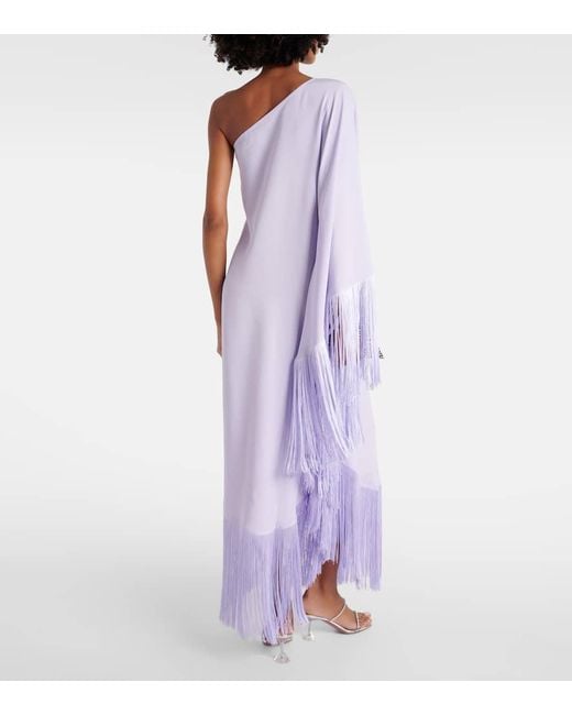 ‎Taller Marmo Purple Robe Spritz aus Crepe-Cady