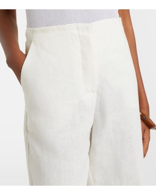 Faithfull The Brand White Lulea Linen Wide-Leg Pants