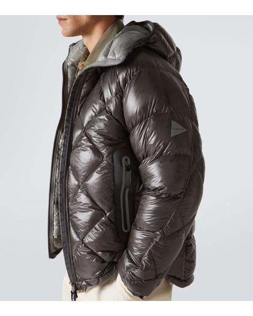 And Wander Gray Quilted Down Jacket for men