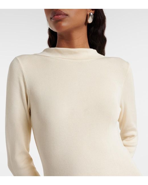 AYA MUSE White Elowen Open-Back Silk-Blend Maxi Dress