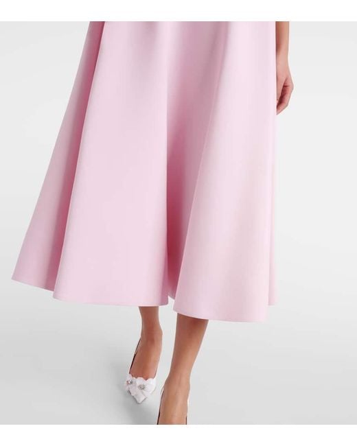 Robe Midi En Crepe Couture Valentino en coloris Pink