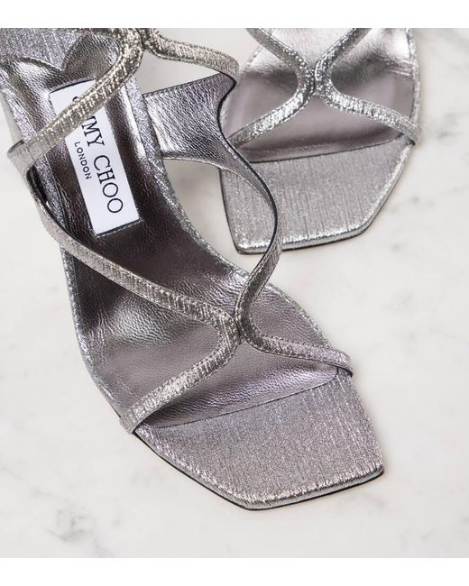 Jimmy Choo Azie 85 Metallic Leather Sandals