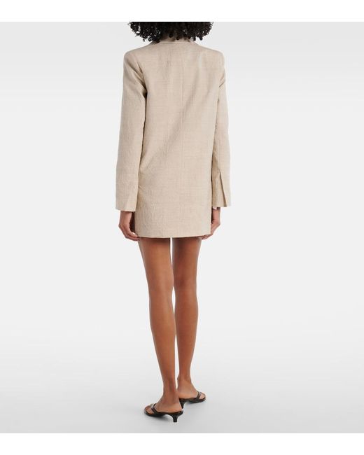 Max Mara Natural Single-Breasted Wool Blazer