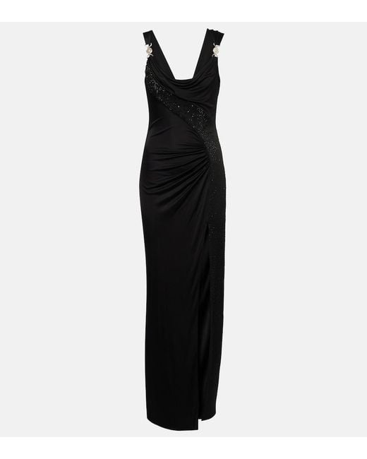 Versace Black Jersey Gown