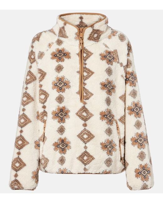 The Upside Natural Harlow Printed Teddy Jacket