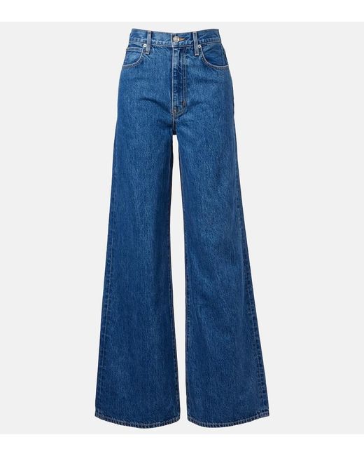 SLVRLAKE Denim Blue Eva High-Rise Wide-Leg Jeans