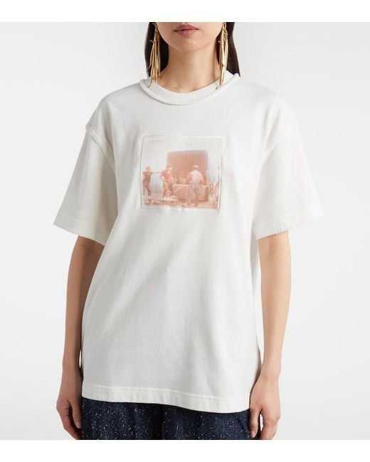 Jacquemus White Paysan Printed Cotton Jersey T-Shirt
