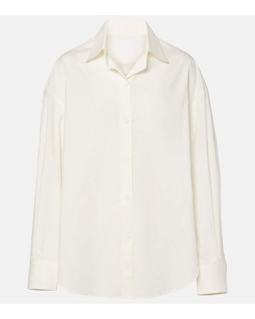 Faithfull The Brand White En Vau Cotton Shirt