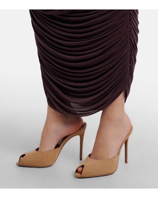 Paris Texas Brown Vera 105 Suede Mules