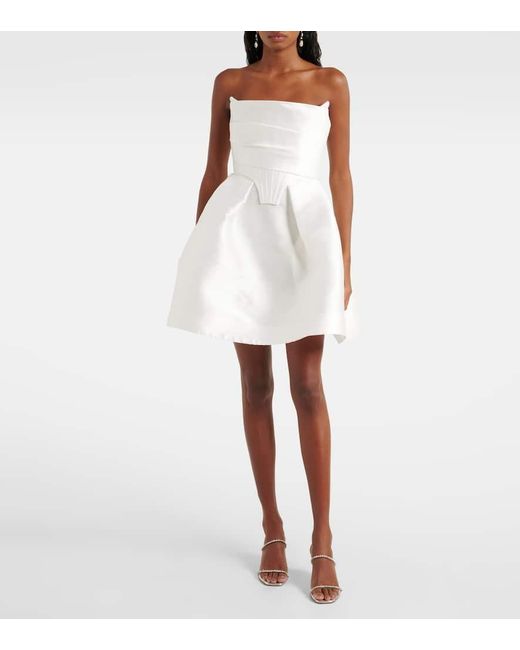 Alex Perry White Bridal Kennedy Off-Shoulder Gown
