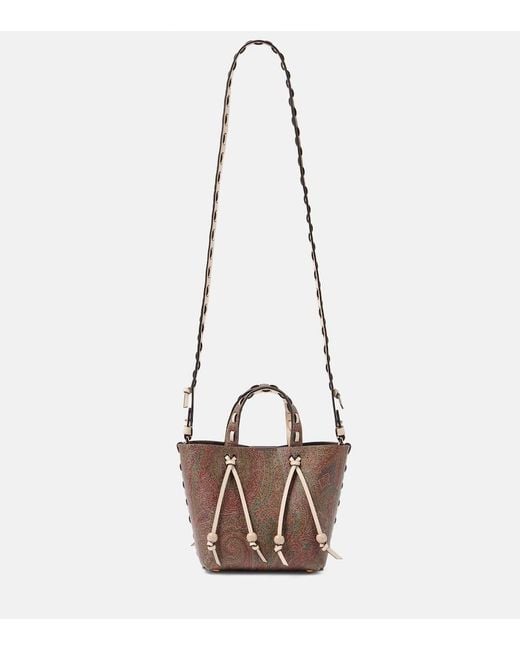 Etro White Essentials Small Canvas Shoulder Bag