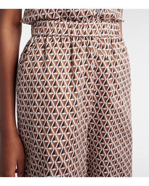 Max Mara Multicolor Omelia Printed Cotton Bermuda Shorts