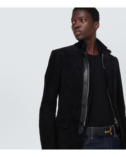Tom Ford Black Suede Blazer for men