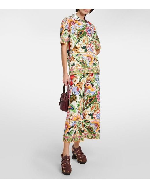 Etro Multicolor Floral Cropped Trousers