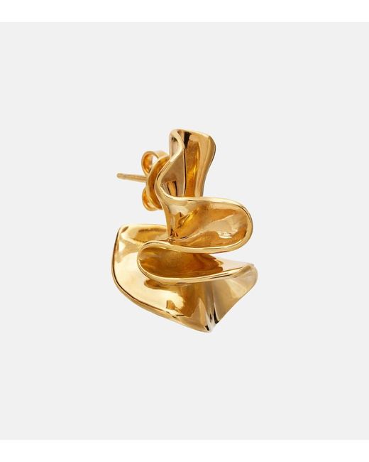 Bottega Veneta Metallic Anemone Small-Plated Earrings