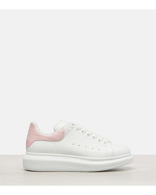 Alexander McQueen White Sneakers Oversized Aus Leder