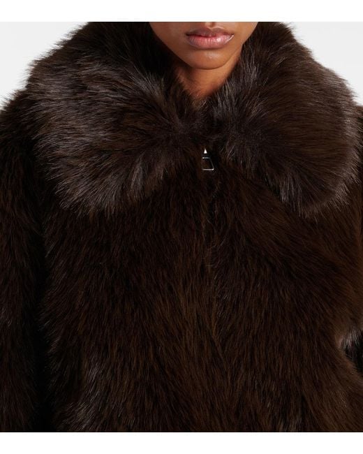Frankie Shop Black Jacke Hope Aus Faux Fur