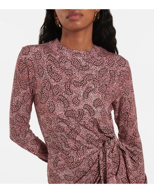 Isabel Marant Red Lisy Jersey Wrap Dress
