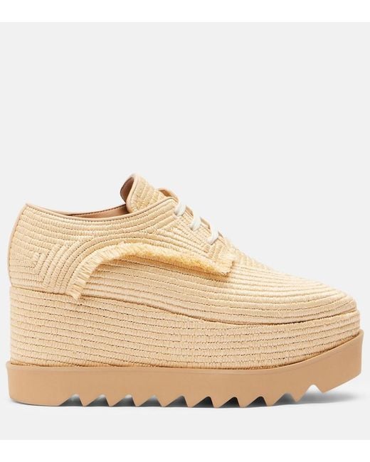 Stella McCartney Natural Elyse Woven Platforms