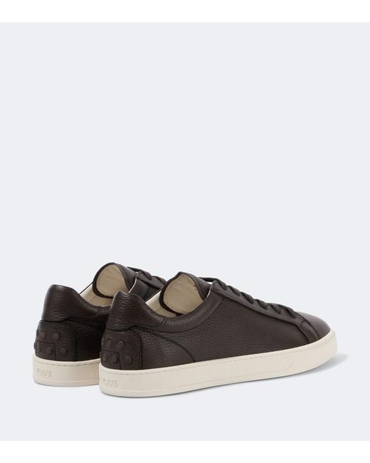 Tod's Brown Leather Sneakers for men