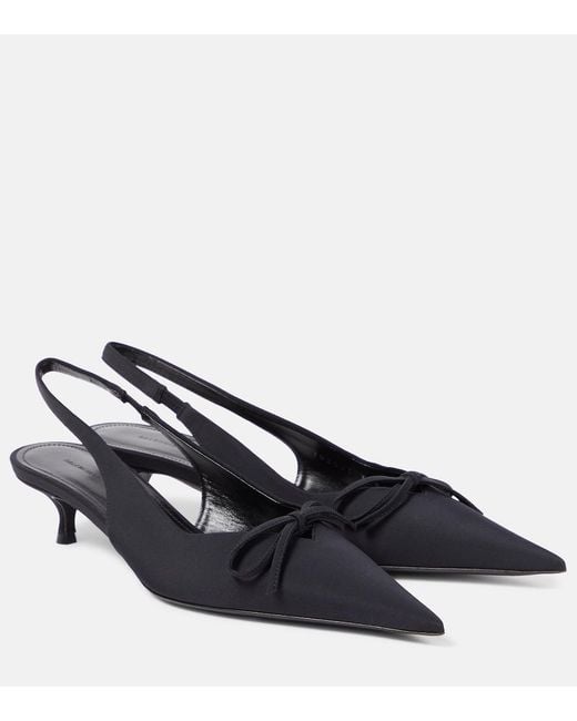 Balenciaga Black Slingback With Bow Pumps