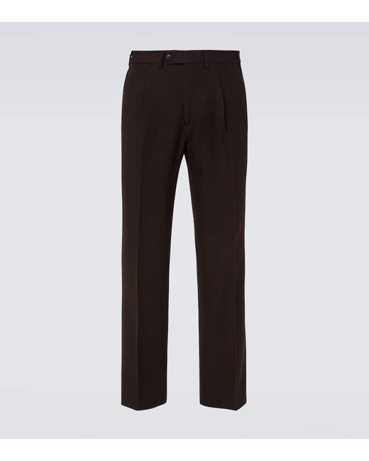 Pantalones Rectos Amo De Sarga De Lana Saman Amel de hombre de color Black