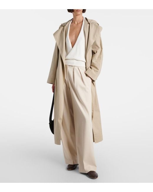 AYA MUSE Natural Cotton Gabardine Trench Coat