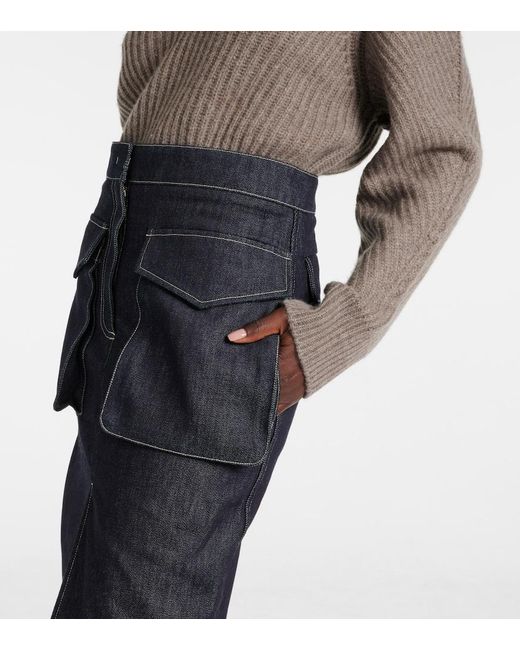 Co. Black Denim Pencil Skirt