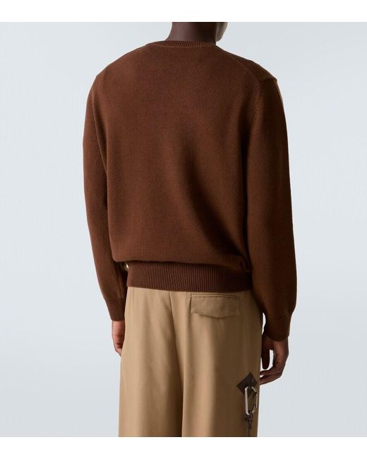 Loewe Brown Anagram Wool Sweater for men