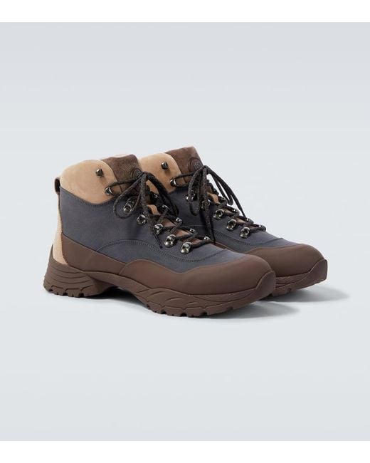 Brunello Cucinelli Schnuerstiefel Mit Leder in Blue für Herren