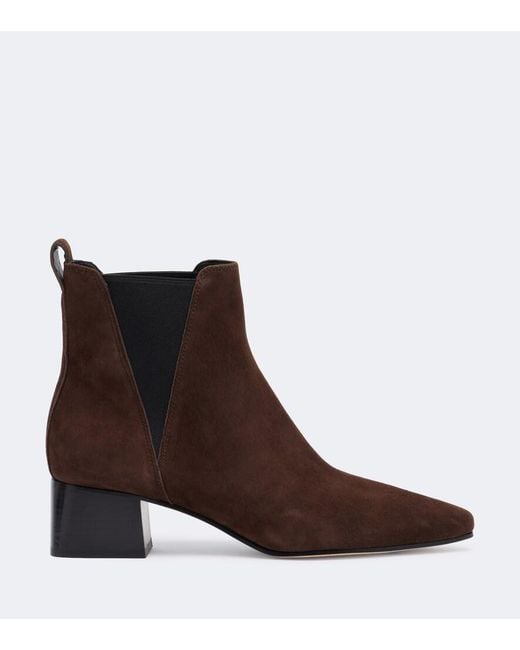 Veronica Beard Brown Astra Suede Chelsea Boots