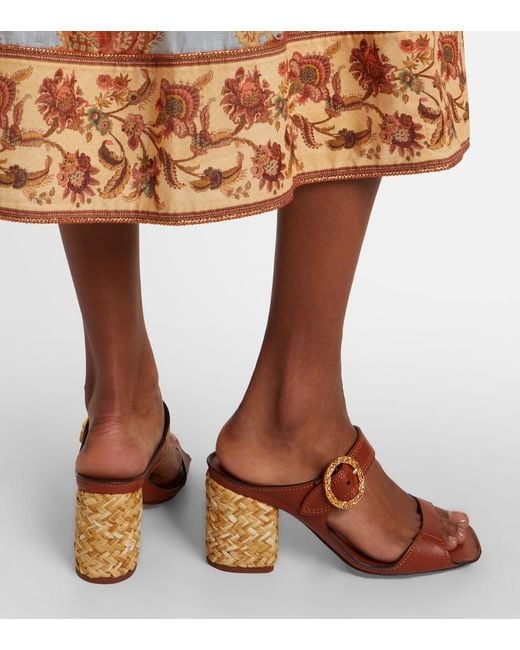 Zimmermann Brown Solena Leather Mules