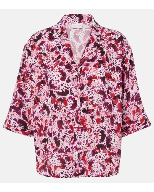 Dries Van Noten Red Printed Shirt