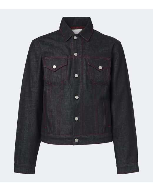 Acne Black Re-Edition Logo Denim Jacket for men