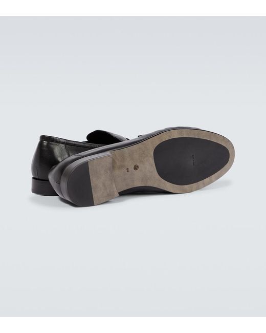 The Row Black Soft-Leather Loafers for men